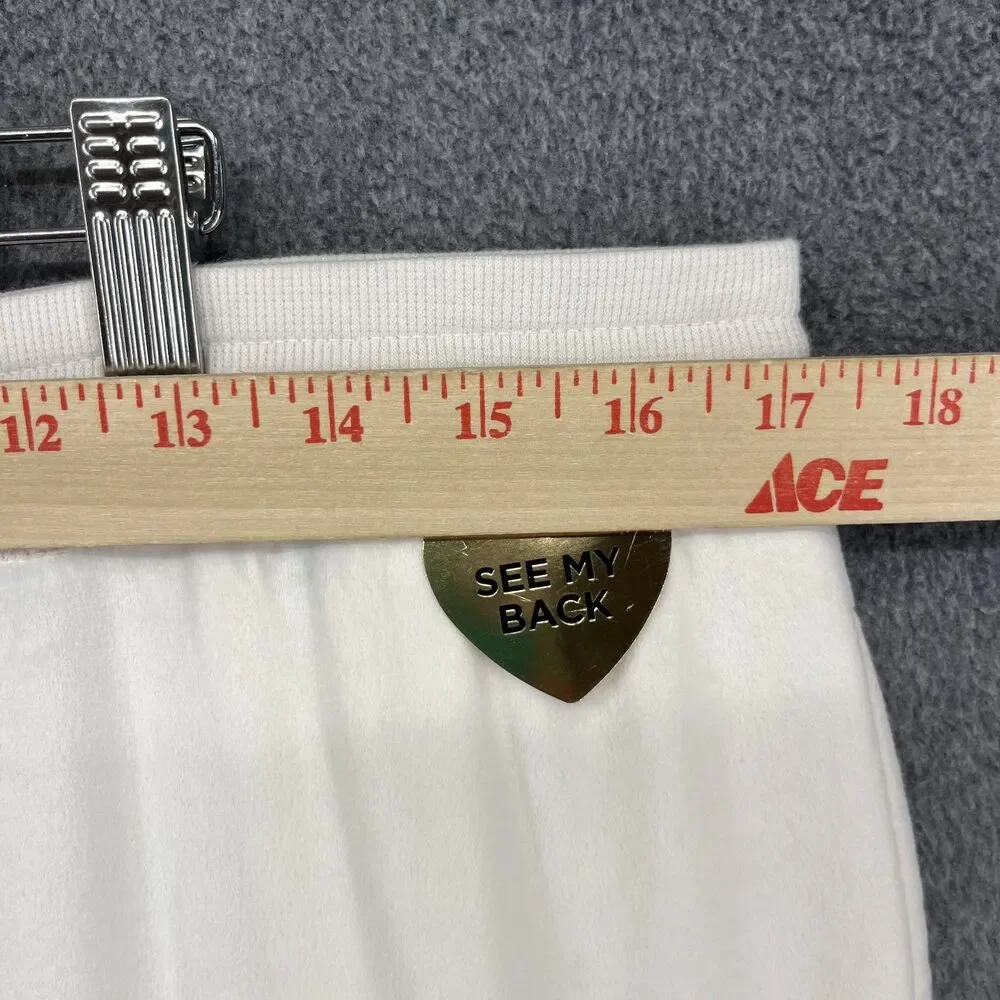 Juicy Couture Pants Women XL Beige Velour Sleepwear Rhinestone Lounge Y2K pocket